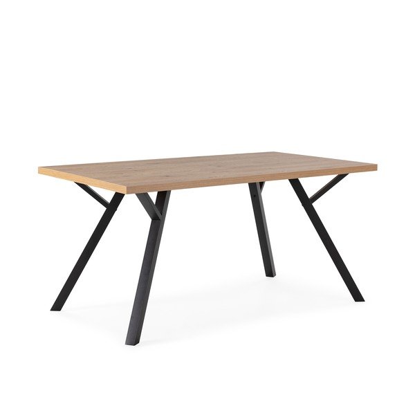 Трапезна маса с дъбова дървена плоскост в естествен цвят 90x160 cm Marion – Marckeric-image-2