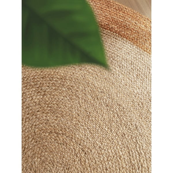 Двустранен ръчно изработен ютен кръгъл килим в цвят слонова кост ø 100 cm Jutta Ivory – Hanse Home-image-3