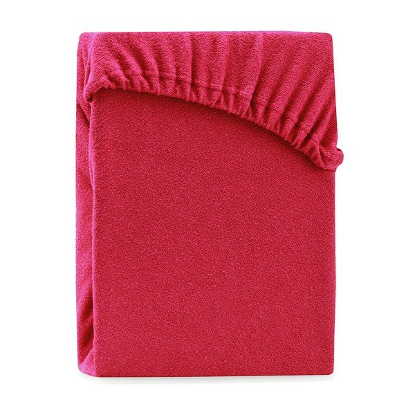 Червен еластичен чаршаф с високо съдържание на памук, 140/160 x 200 cm Ruby - AmeliaHome-image-2