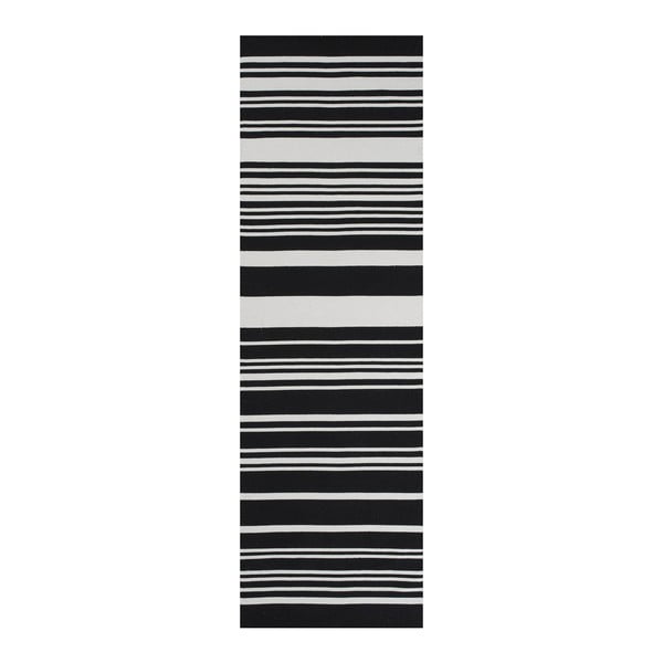 Černý bavlněný koberec Linie Design Glorious, 60 x 90 cm