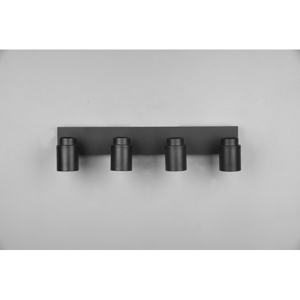 Матово черен метален прожектор 19x52 cm Angelo - Trio-image-2