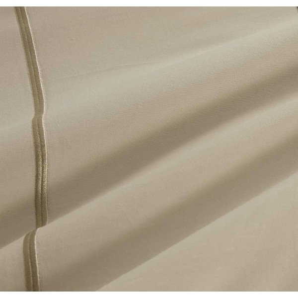 Бежово двойно удължено спално бельо от памук Renforcé с включен долен чаршаф/6 части 240x220 cm Calm of Lines – Mila Home Luxury-image-4
