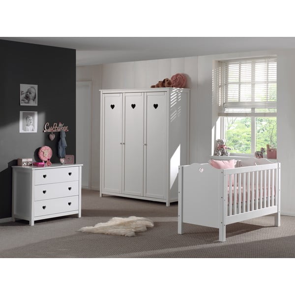 Бял детски гардероб 159x191x57 cm Amori – Vipack-image-1