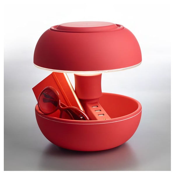 Stolní lampa a nabíječka v jednom Joyo Soft, červená