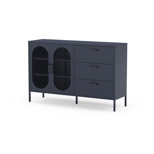 Тъмносин скрин 140x90 cm Diora – Marckeric-image-2