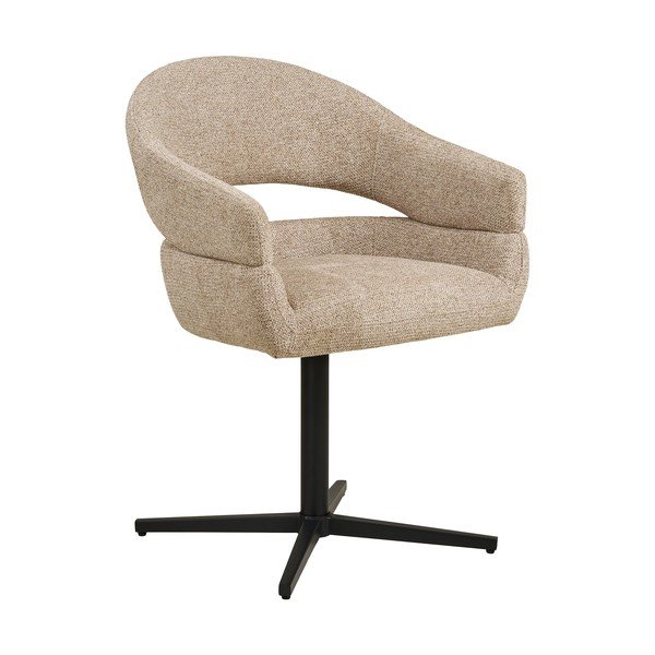 Бежов тапициран трапезен стол с подлакътници Dover – House Nordic