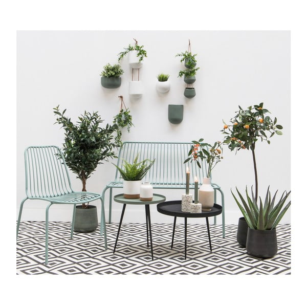 Матовозелена керамична саксия за стена Oval - PT LIVING-image-2