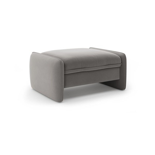 Тъмносива кадифена табуретка Georgia – Micadoni 