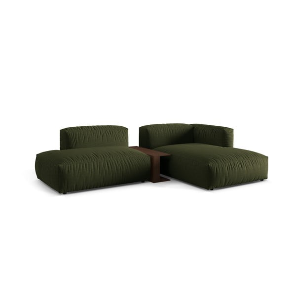 Зелен модулен ъглов диван (десен ъгъл) Martina – Micadoni Home-image-1