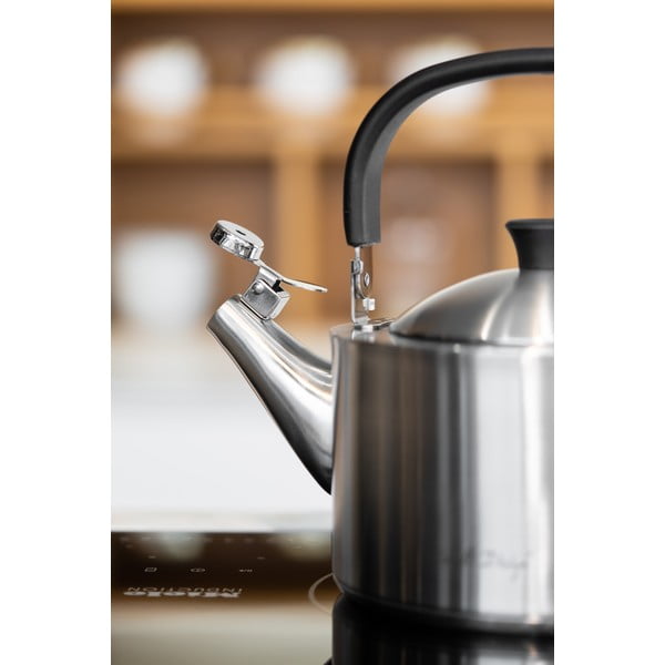 Матиран чайник от неръждаема стомана с бутало , 1,5 л Diamante - Vialli Design-image-3