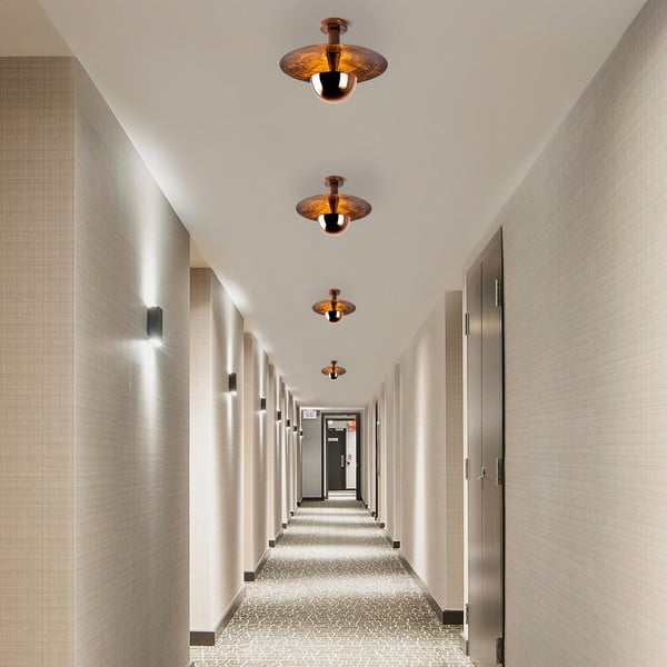 Осветително тяло за таван в меден цвят с метален абажур ø 38 cm Kurt – Opviq lights-image-3