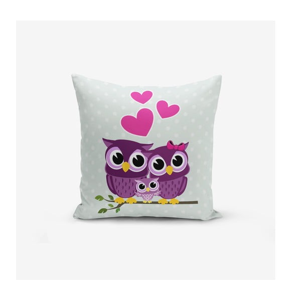 Детска калъфка за възглавница 43x43 cm Owls - Mila Home