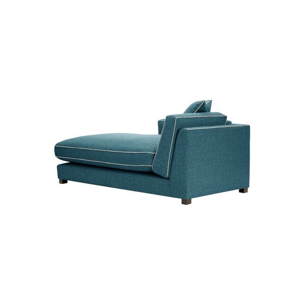 Petrolejově modrá lenoška s opěrkou na pravé straně a krémovými lemy Rodier Organdi-image-3