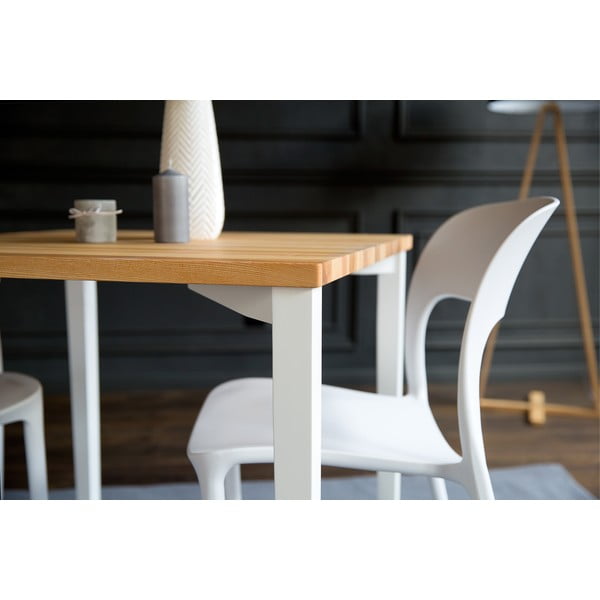 Бяла маса за хранене TRIVENTI, 80 x 80 cm - Ragaba-image-1