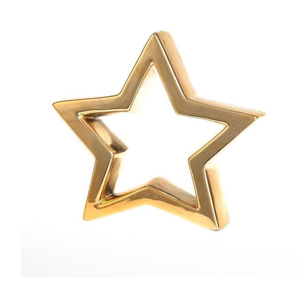 Dekorativní hvězda Deco Gold, 20x18 cm