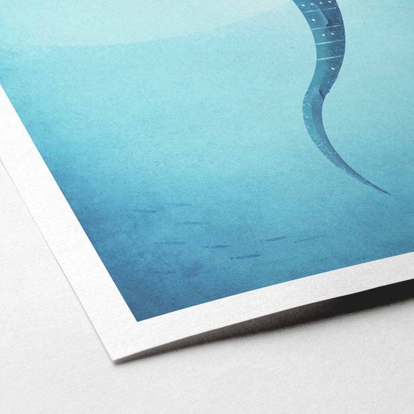 Плакат , A3 Whale Shark - Travelposter-image-2
