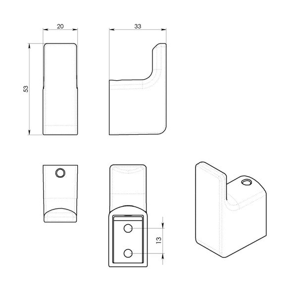 Стенни метални комплект куки 2 бр. златни Gedy Pirenei – Sapho-image-2