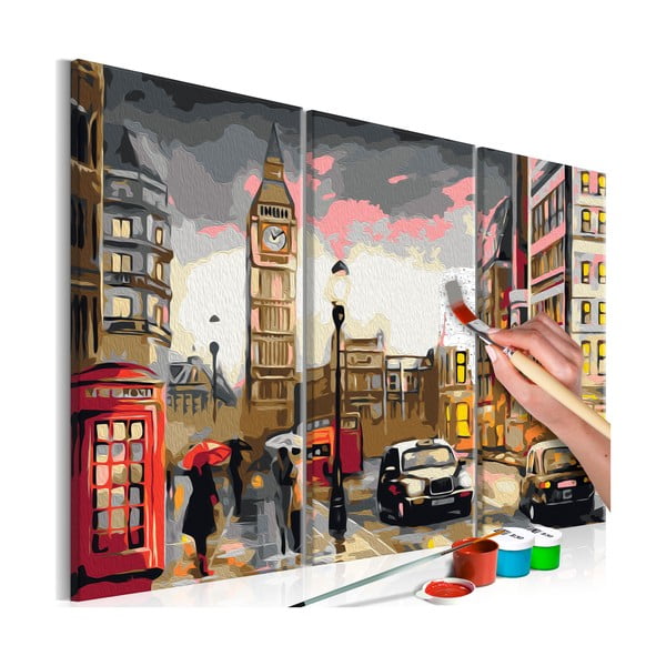 DIY set na tvorbu vlastního obrazu na plátně Artgeist London Streets, 60 x 40 cm