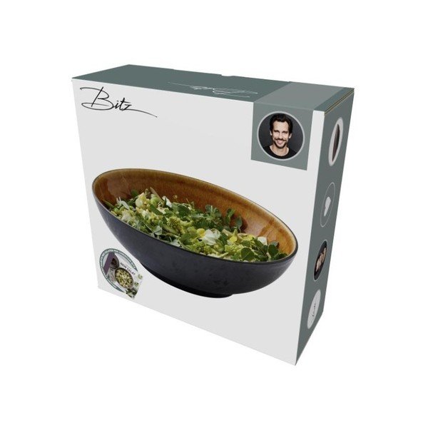 Черно-оранжева каменна купа ø 30 cm Mensa - Bitz-image-3