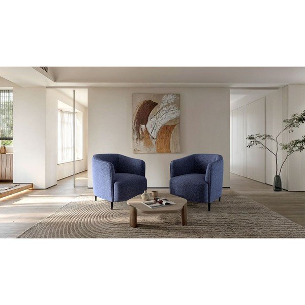 Тъмносиньо кресло Galbe – Ghado-image-1