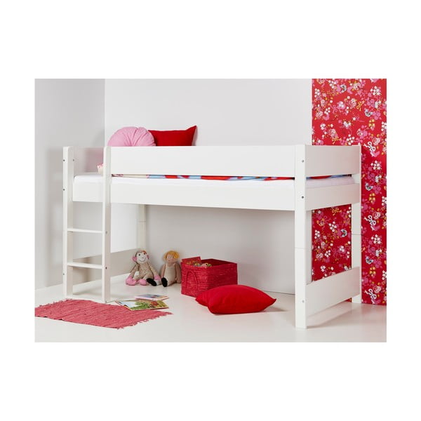 Бяло детско двуетажно легло с предпазни странични релси Argos, 90 x 200 cm - Manis-h-image-1