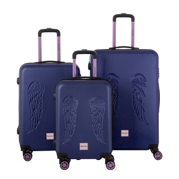 Комплект от 3 сини куфара Wingy - Berenice