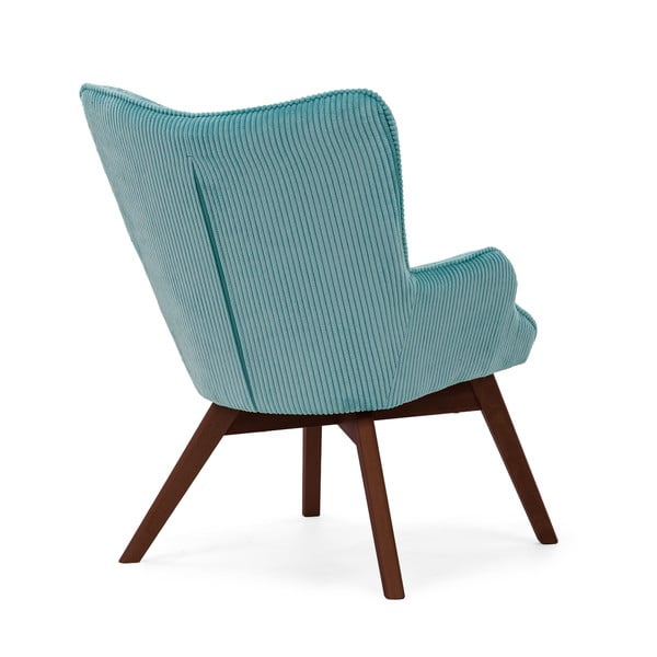 Тюркоазено кресло от рипсено кадифе Niko – Ropez-image-3