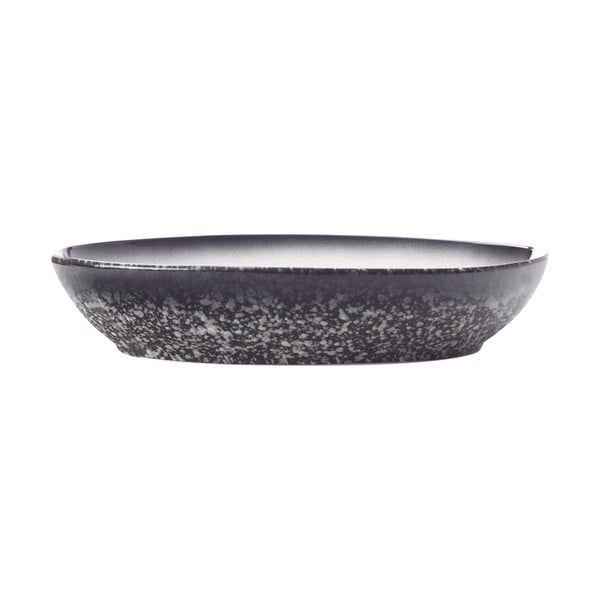 Бяло-черна керамична овална купа Caviar, дължина 30 cm - Maxwell & Williams