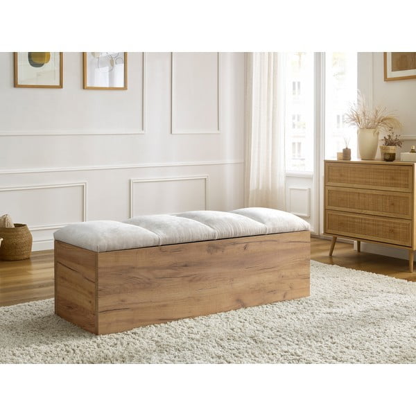 Светлосива и естествена пейка Kumo – Bobochic Paris-image-1