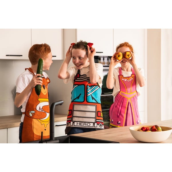 Детска престилка, изработена от рециклиран памук Hero - Tiseco Home Studio-image-3