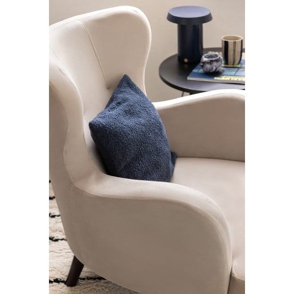 Тъмносиво кадифено кресло Noemye – Bonami Selection-image-1