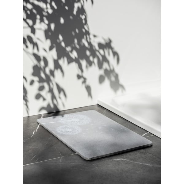 Сив килим за баня от диатомична глина 39x60 cm Astera – Wenko-image-1