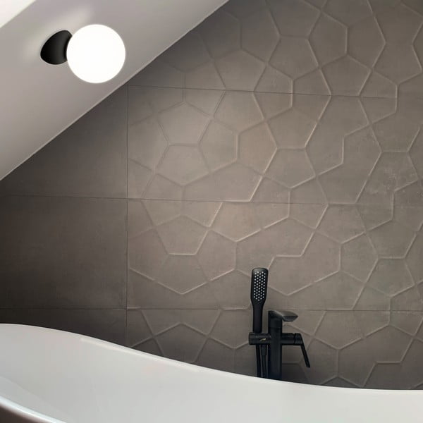 Черна стенна лампа , ø 12 cm Volga - SULION-image-1