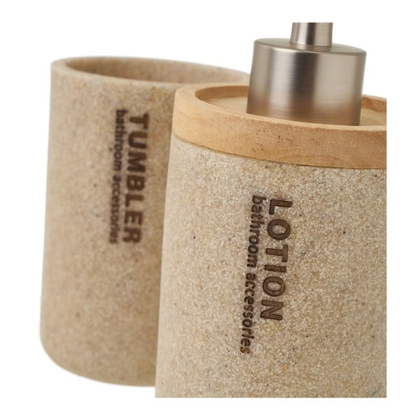 Комплект бежови аксесоари за баня - Casa Selección-image-1