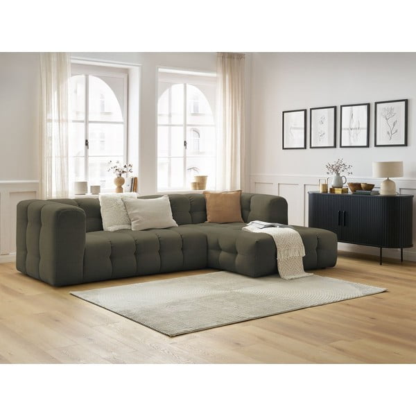 Зелен ъглов диван (десен ъгъл) Cloud – Bobochic Paris-image-1