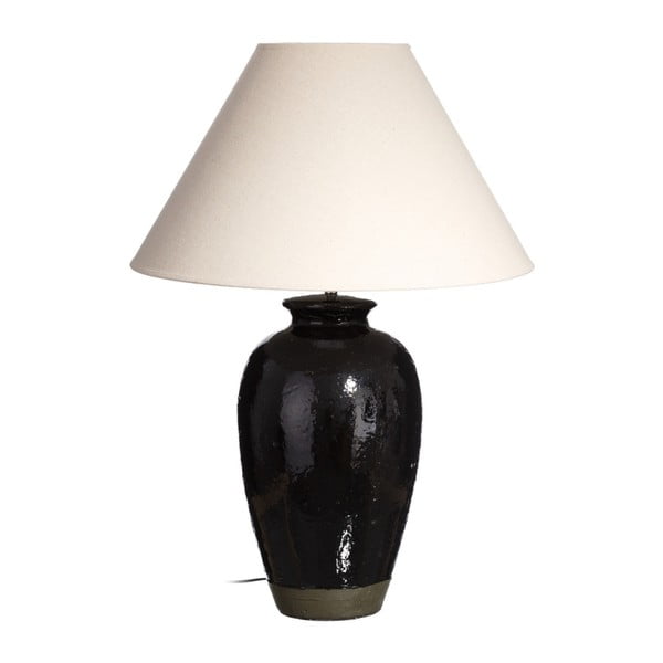 Černobílá stolní lampa Ixia Elma