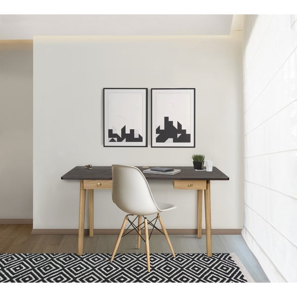 Работна маса от декор от дъб  70x140 cm Nice – Woodman-image-1