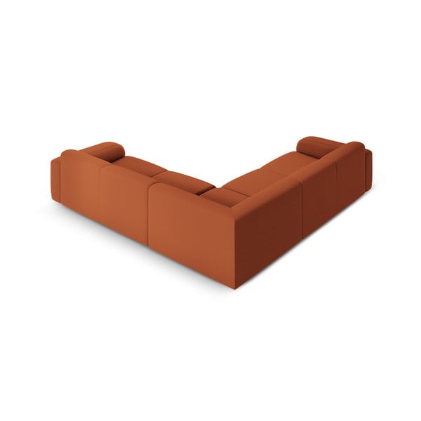 Кафяв ъглов диван от букле (променлив/L форма) Molino – Micadoni Home-image-3