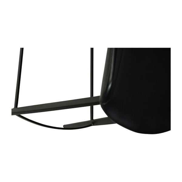 Бар стол от черна изкуствена кожа Hype - DAN-FORM Denmark-image-2