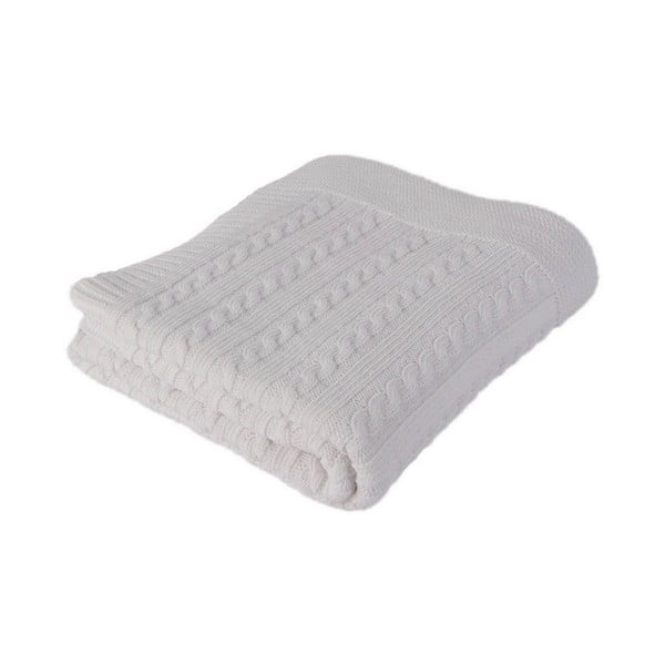 Бяло бебешко одеяло с памучна смес Lexie, 90 x 90 cm - Homemania Decor