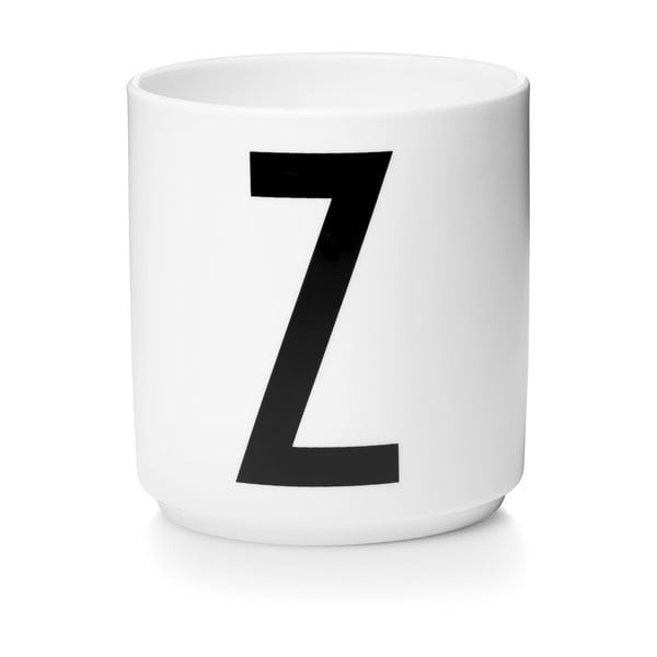Бяла порцеланова чаша Personal Z A-Z - Design Letters