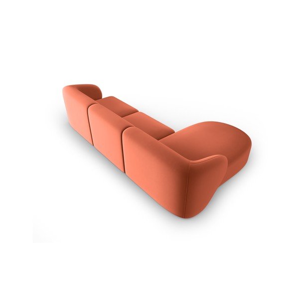 Розов кадифен ъглов диван (ляв ъгъл) Paolo – Milo Casa-image-3