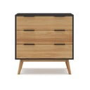 Висок скрин от черен/натурален бор 80x83 cm Lavis - Marckeric