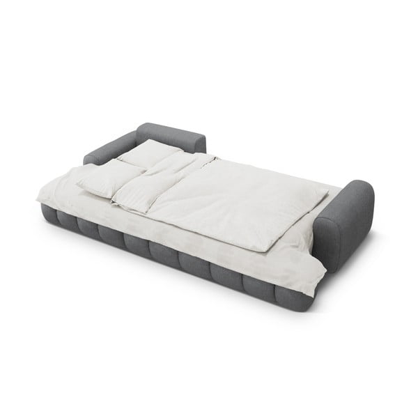 Сив сгъваем/с място за съхранение ъглов диван (ляв ъгъл) Linz – Cosmopolitan Design-image-4