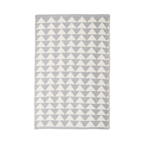 Сив памучен ръчно тъкан килим Pipsa Triangle, 60 x 90 cm - TJ Serra