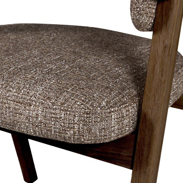 Кафяв тапициран трапезен стол с подлакътници Tunar – WOOOD-image-4