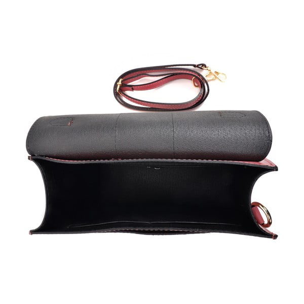 Розова кожена чанта , 22 x 27 cm - Isabella Rhea-image-3