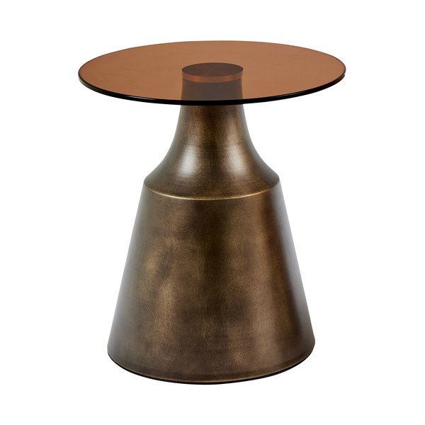 Кафява стоманена кръгла масичка за кафе ø 45 cm Dunsley – Actona