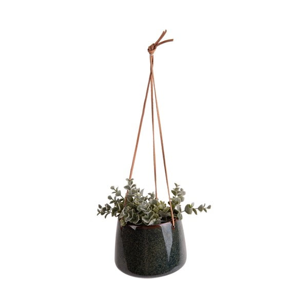 Тъмнозелена керамична саксия за окачване, ø 17 cm Unique - PT LIVING-image-2