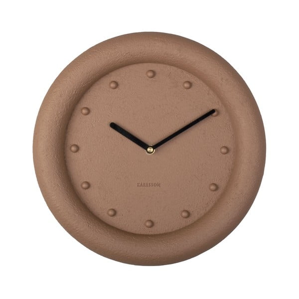 Кафяв стенен часовник , ø 30 cm Petra - Karlsson